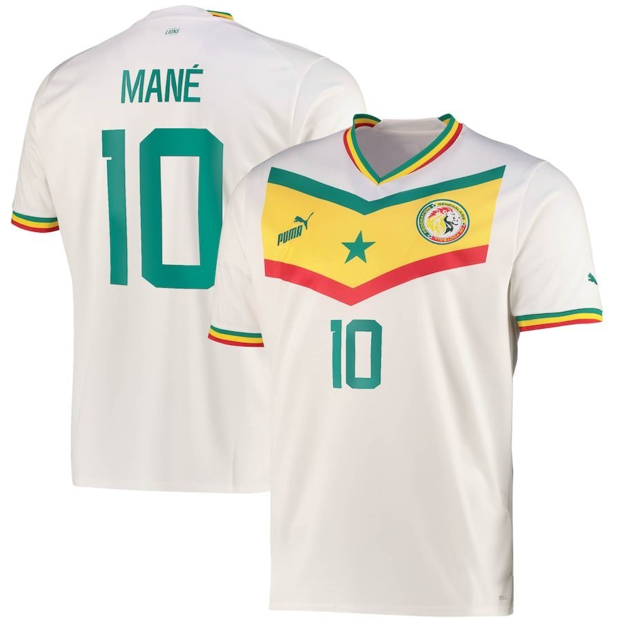 Senegal Home Jersey with Mané 10 printing 2022 Qatar World Cup Jersey
