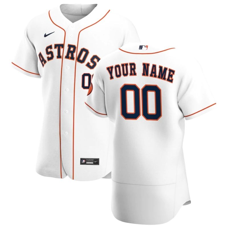 All Players Houston Astros 202122 Home Custom Jersey - White