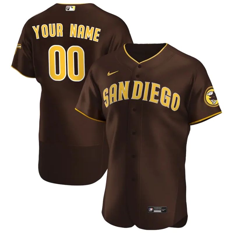 All Players San Diego Padres 2021/22 Home Custom Jersey - Black