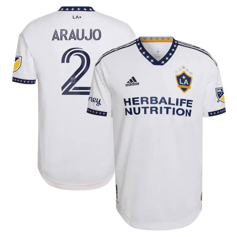 Julian Araujo LA Galaxy 2022 City of Dreams Kit Player Jersey - White (1) Julian Araujo LA Galaxy 2022 City of Dreams Kit Player Jersey - White
