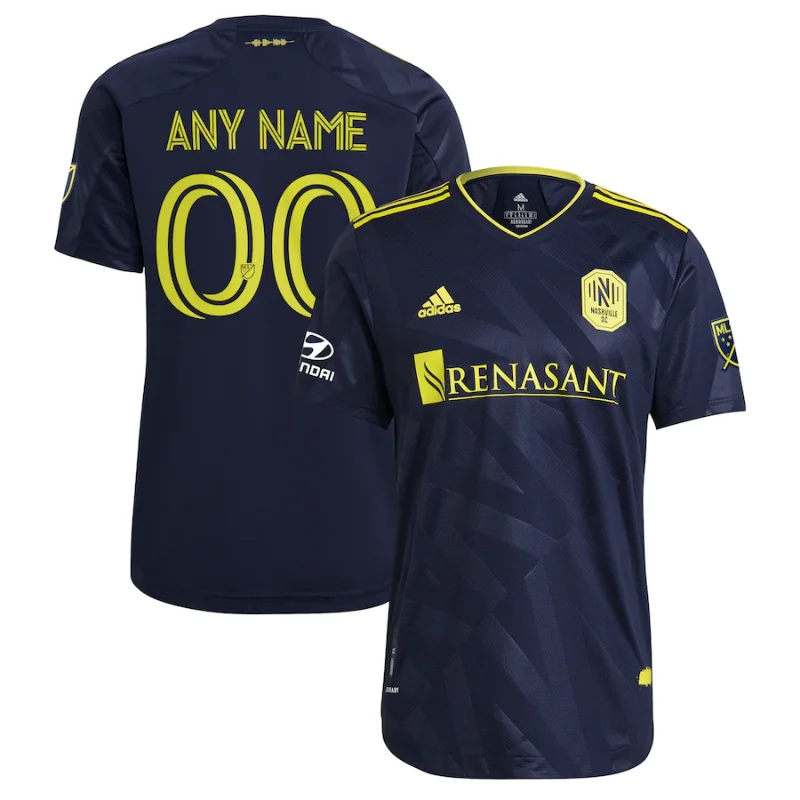 Nashville SC (1) All Players Nashville SC 2022 Nashville Vibe II Custom Jersey - Navy