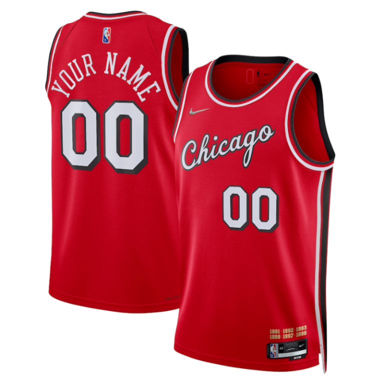 Chicago Bulls 2022 Swingman Customized Jersey - City Edition - Red ...