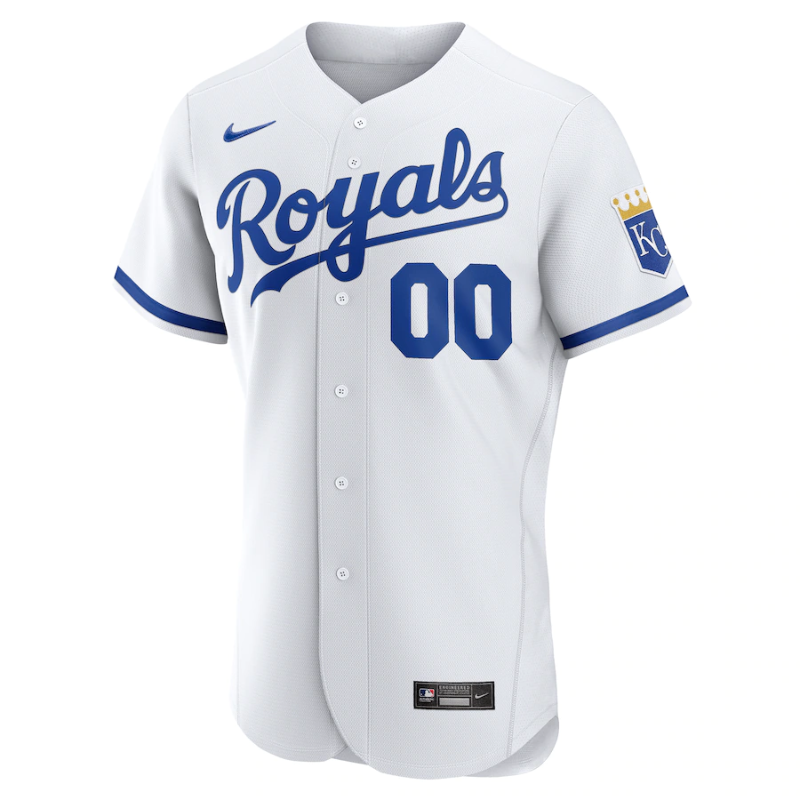 All Genders Kansas City Royals White Official Custom Jersey
