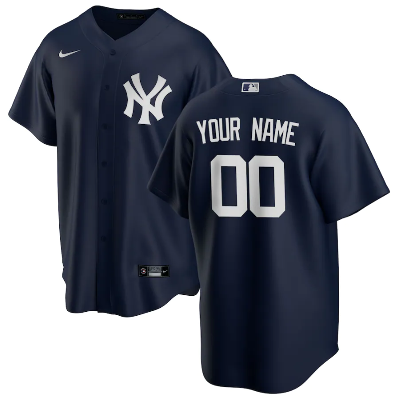 All Genders New York Yankees Navy Custom Jersey