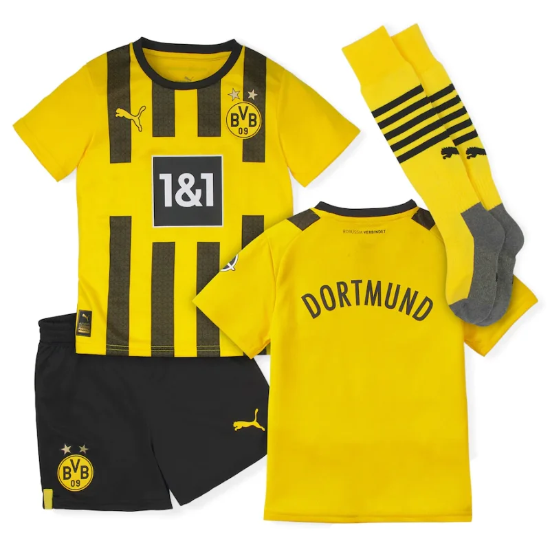 All Players Borussia Dortmund Home Kids kit 2022-23 Custom Jersey All Players Borussia Dortmund Home Kids kit 2022-23 Custom Jersey