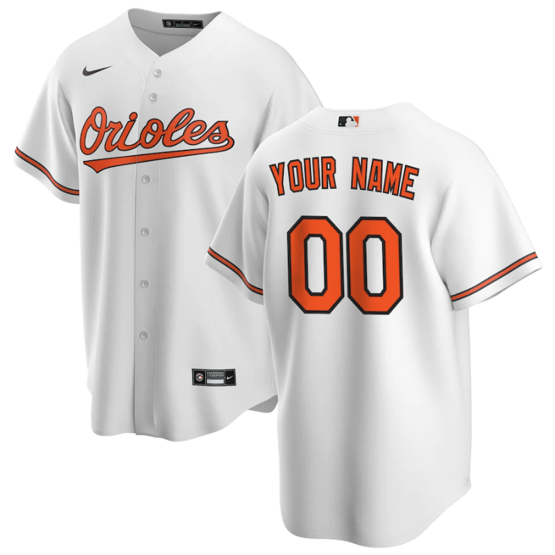 Baltimore Orioles Home Custom Jersey - All Genders