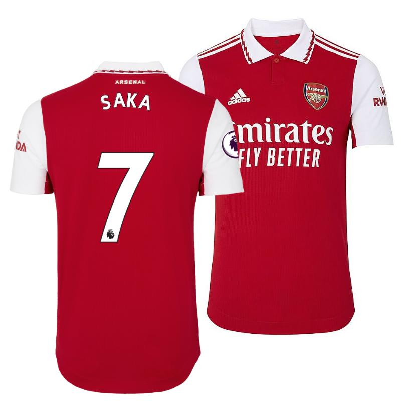 Bukayo Saka 7 Jersey - Arsenal 2023 Home Shirt