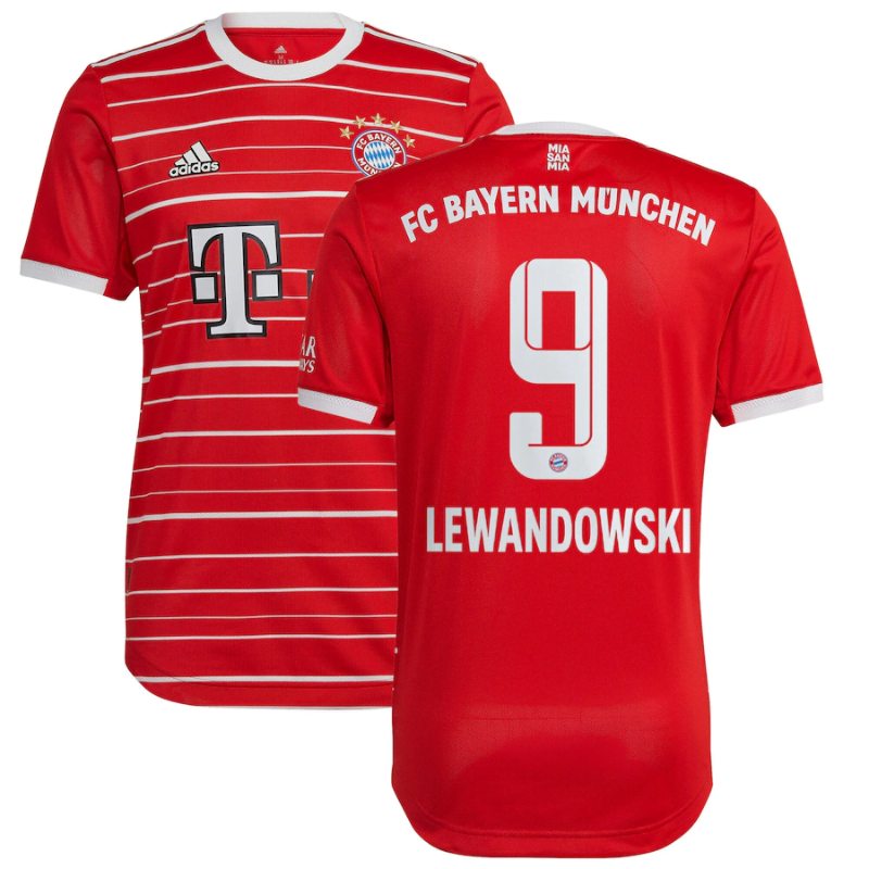 FC Bayern Home Shirt 2022-23 with Lewandowski 9 printing Jersey