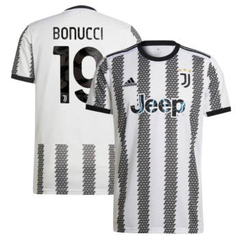 Adidas Juventus Home Shirt 2022-2023 with Bonucci 19 Printing