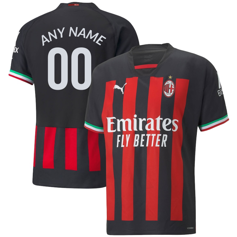 All Players AC Milan Home Shirt 2022-23 Custom Jersey - All Genders