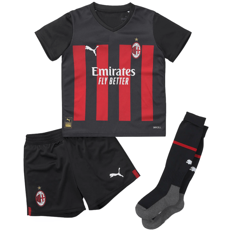 All Players AC Milan Home Kids Shirt 2022-23 Custom Jersey 