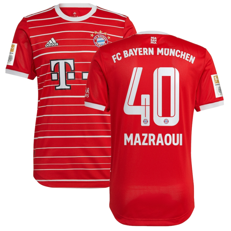 FC Bayern Munich Home Shirt 2022-23 with Mazraoui 40 printing - All Genders