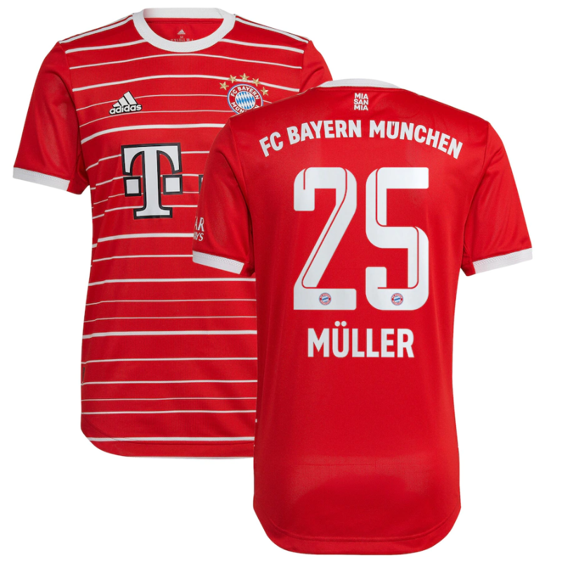 FC Bayern Munich Home Shirt 2022-23 with Müller 25 printing - All Genders