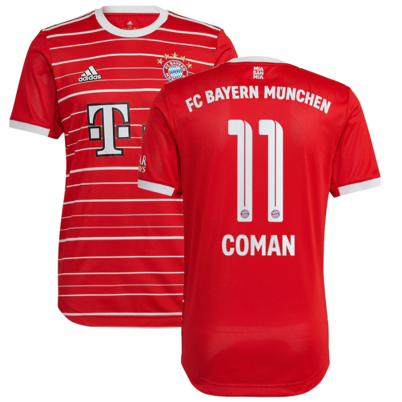 FC Bayern Munich Home Shirt 2022-23 with Coman 11 printing - All Genders