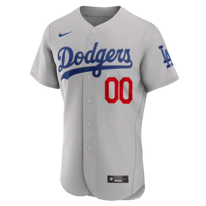 Los Angeles Dodgers Gray Alternate Custom Patch Jersey All Players