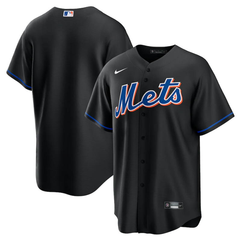All Players New York Mets Black 2022 Alternate Team Custom Jersey