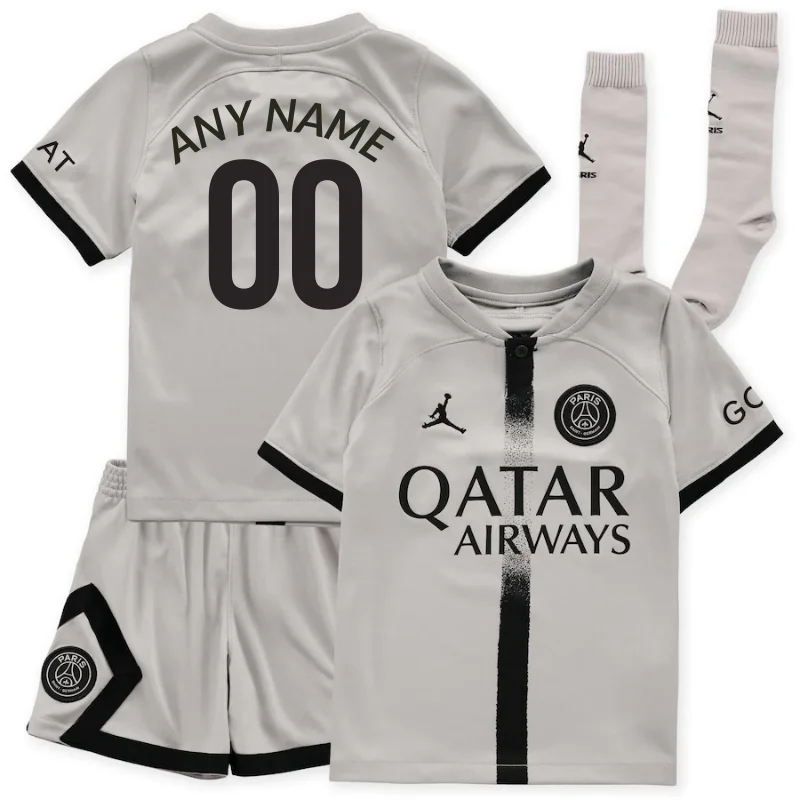 All Players Paris Saint-Germain Away Stadium Kit 2022-23 Custom Jersey Kids