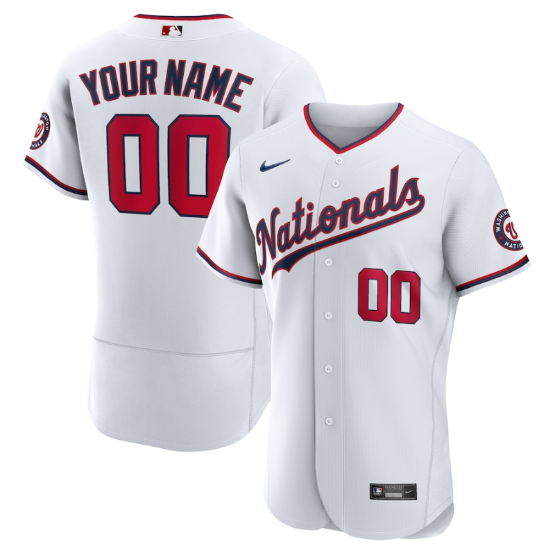 All Players Washington Nationals White Official Custom Jersey
