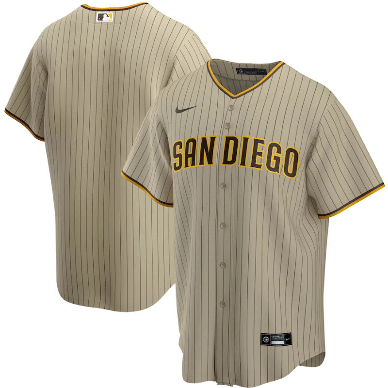 All Players San Diego Padres Tan Alternate Team Custom Jersey - Any Name