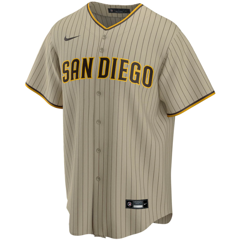 All Players San Diego Padres Tan Alternate Team Custom Jersey - Any Name