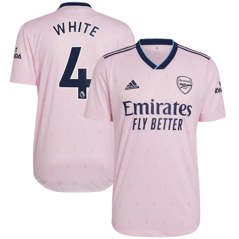 Arsenal Third Shirt 2022-23 with White 4 printing Player Jersey - All Genders