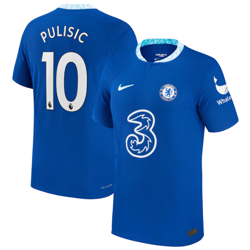 Chelsea Home Vapor Match Shirt 2022-23 with Pulisic 10 printing
