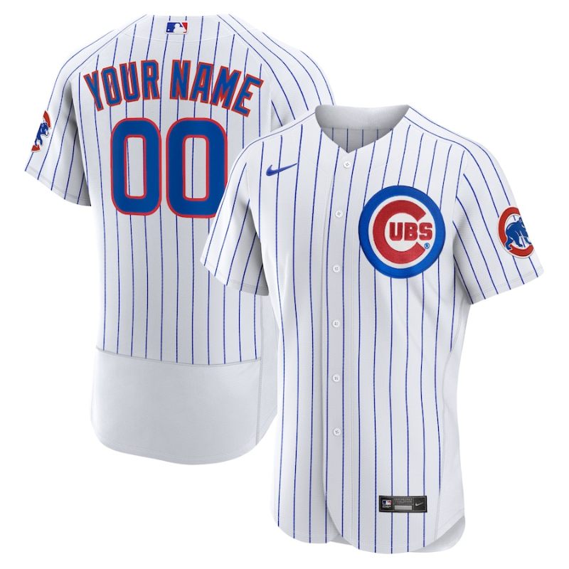 Chicago Cubs White Custom Jersey - All Players