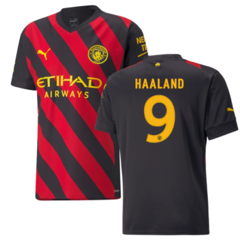 Manchester City's 2022/23 Away Kit Arrives in Red and Black