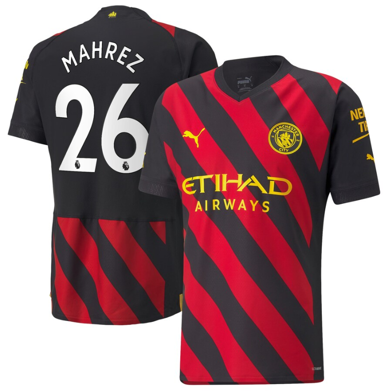 Manchester City Away Shirt 2022-23 with Mahrez 26 printing