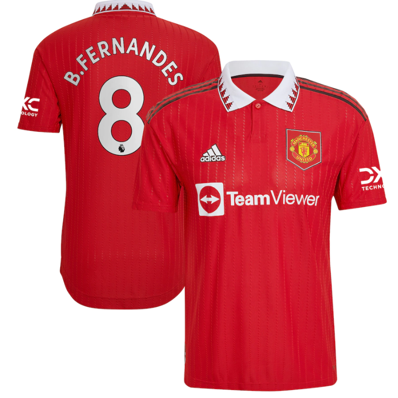 Manchester United Home Shirt 2022-23 with B.Fernandes 8 printing - Red