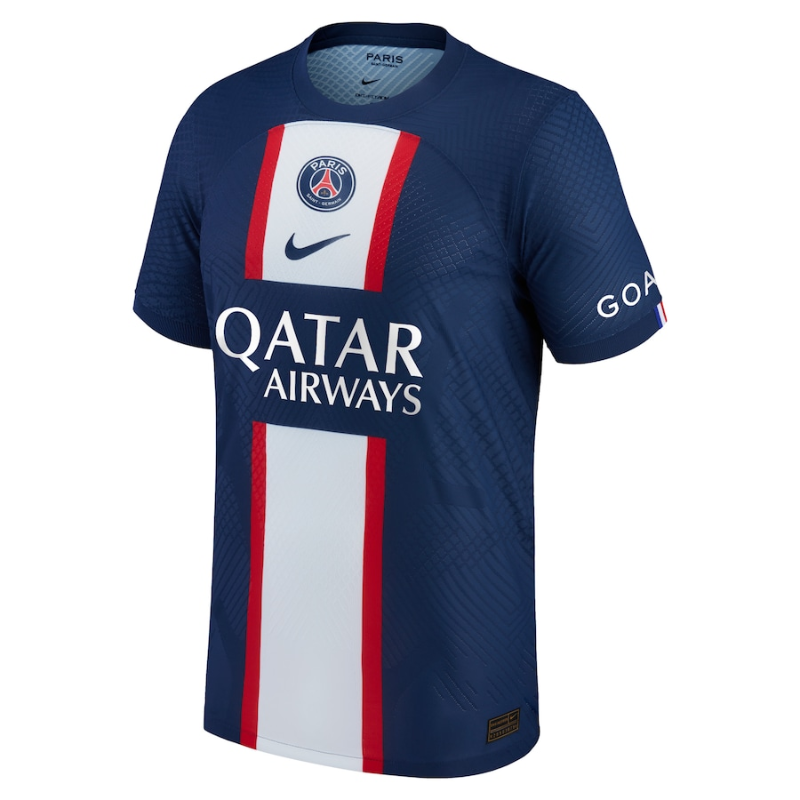 Paris Saint-Germain Home Vapor Match Shirt 2022-23 with Mbappé 7 printing
