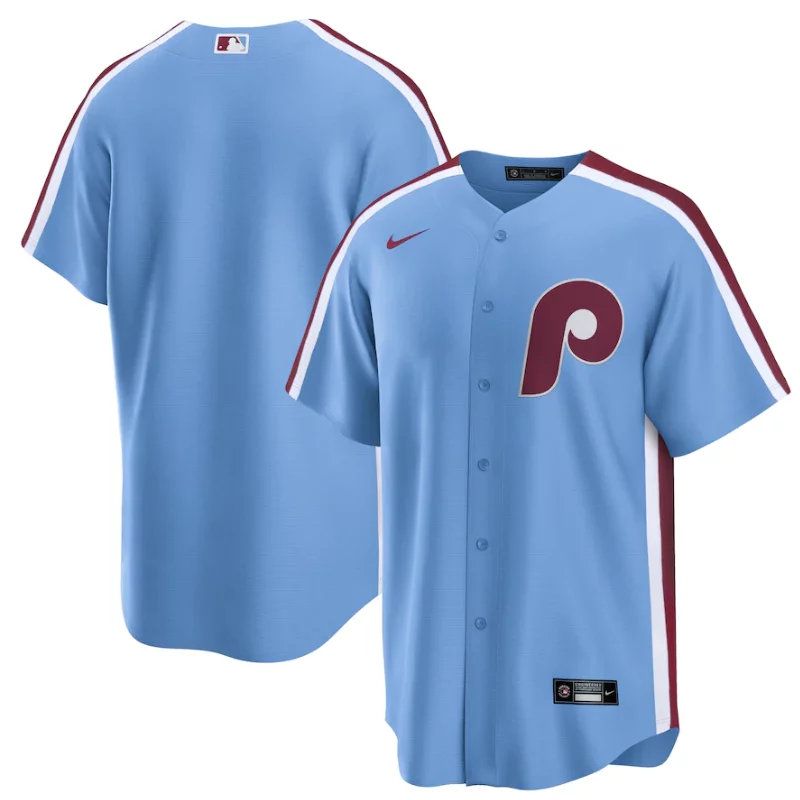 All Players Philadelphia Phillies Light Blue Alternate Team Custom Jersey