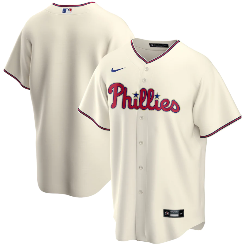 All Players Philadelphia Phillies Cream Alternate Team Custom Jersey