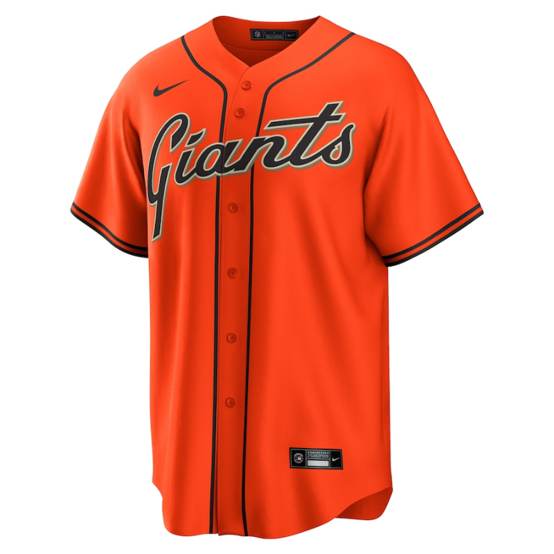 San Francisco Giants Orange Alternate Team Custom Jersey All Players