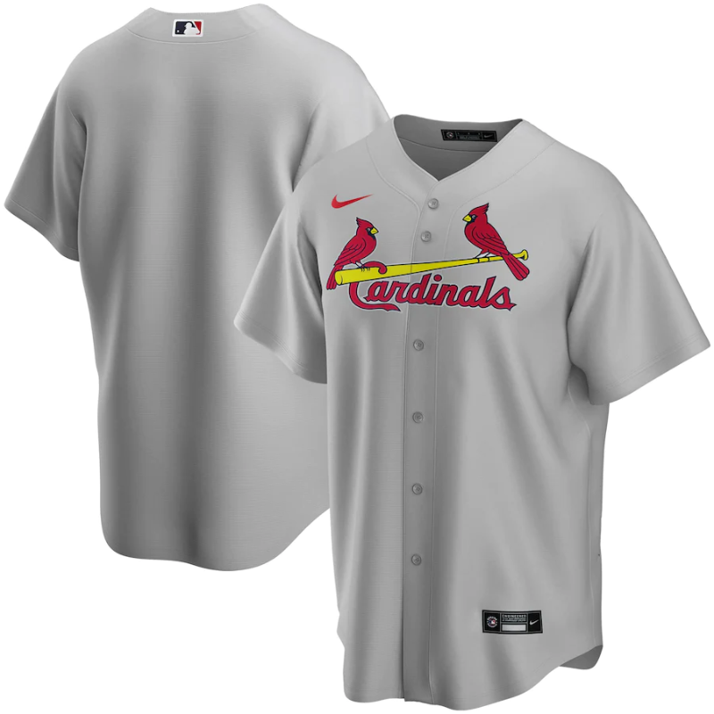 St. Louis Cardinals Gray Road Team Custom Jersey All Players