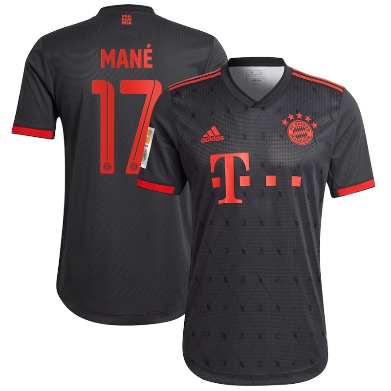 Sadio Mané 10 Printing Bayern Munich Third Shirt 2022/23 Player Jersey - Gray
