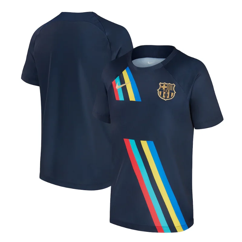 Barcelona  2022/23 Away Pre-Match Top - Navy