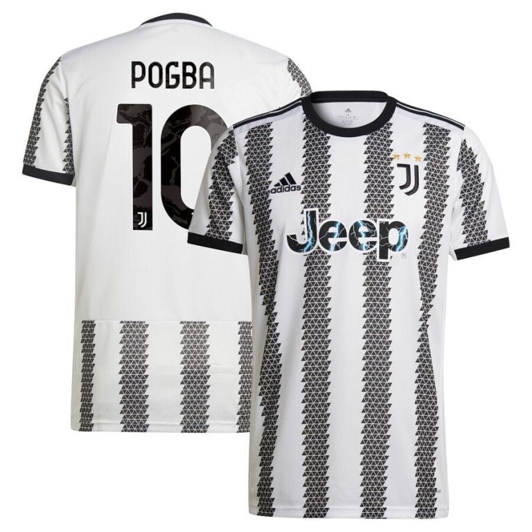 Juventus Home Jersey 20222023 with Player Pogba 10 printing Unisex