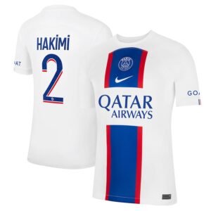 Paris Saint-Germain Third Stadium Shirt 2022-23 with Hakimi 2 printing ...