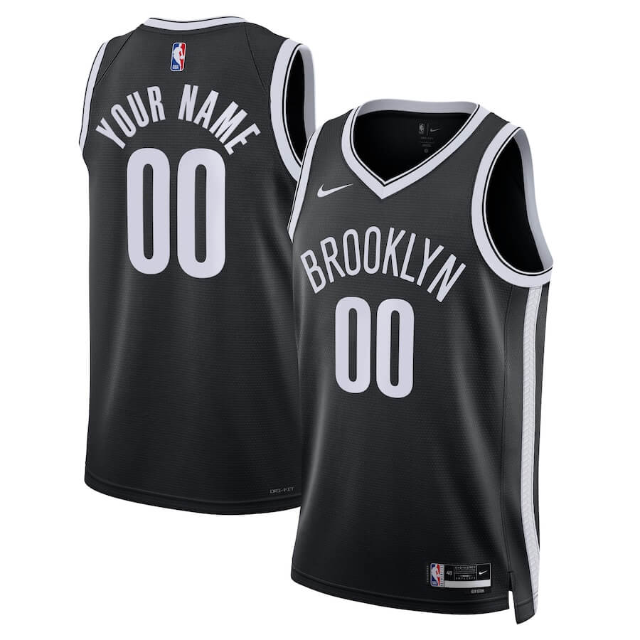 All Players Brooklyn Nets Unisex 202223 Swingman Custom Jersey Black - Icon Edition