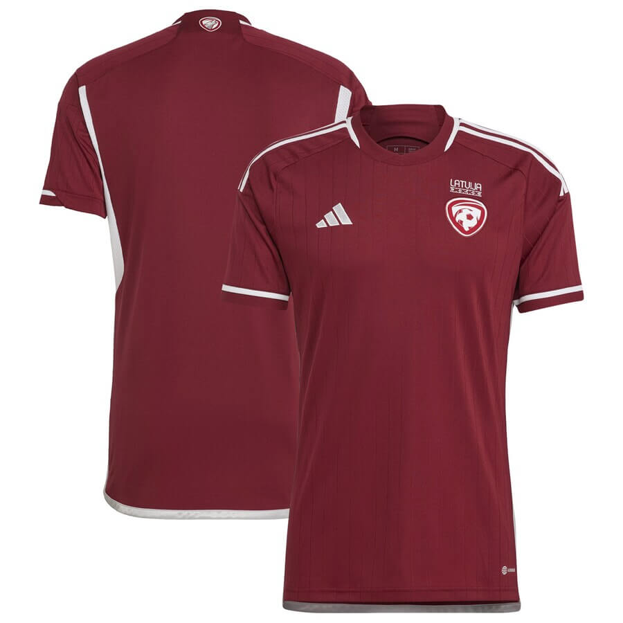All Playes Latvia National Team Shirt 202223 Home Replica Customized Jersey Unisex - Burgundy