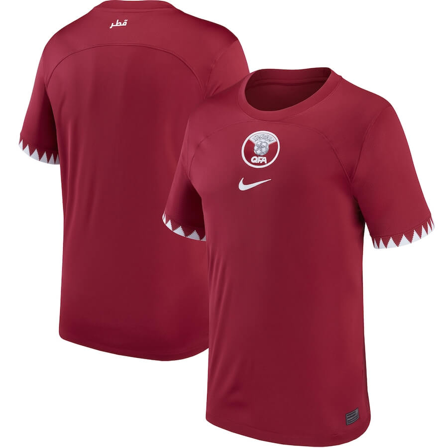 All Players Qatar National Team Shirt 202223 Home World Cup Replica Customized Jersey Unisex – Maroon