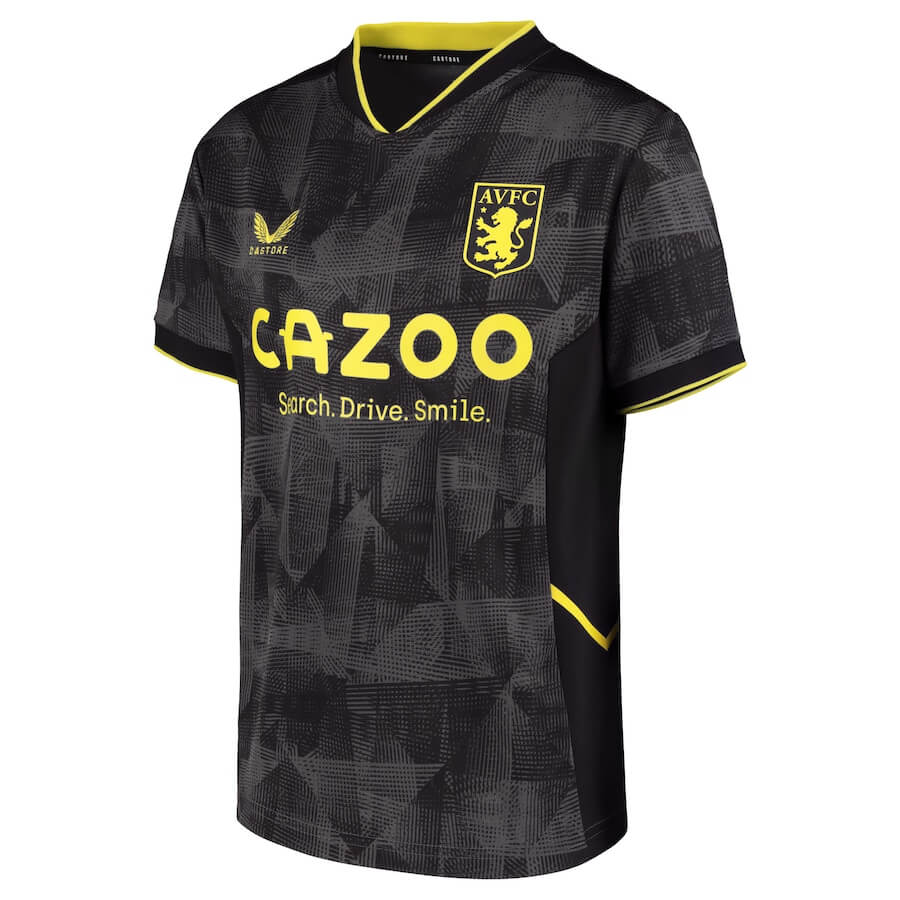 Any Name Aston Villa Third Shirt 2022-23 Custom Jersey - Black
