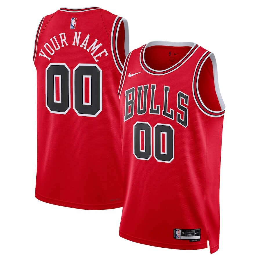Chicago Bulls Unisex 202223 Swingman Custom Jersey Red - Icon Edition
