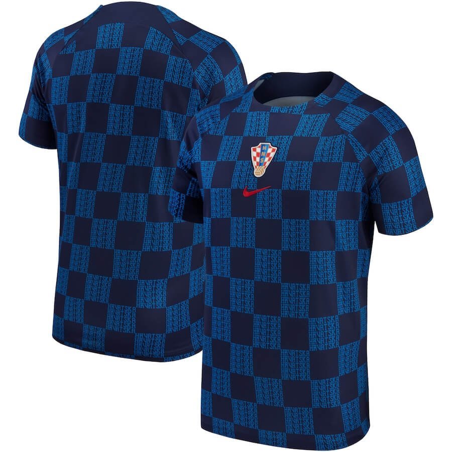 Croatia National Team Shirt 202223 World Cup Pre-Match Top Unisex - Navy