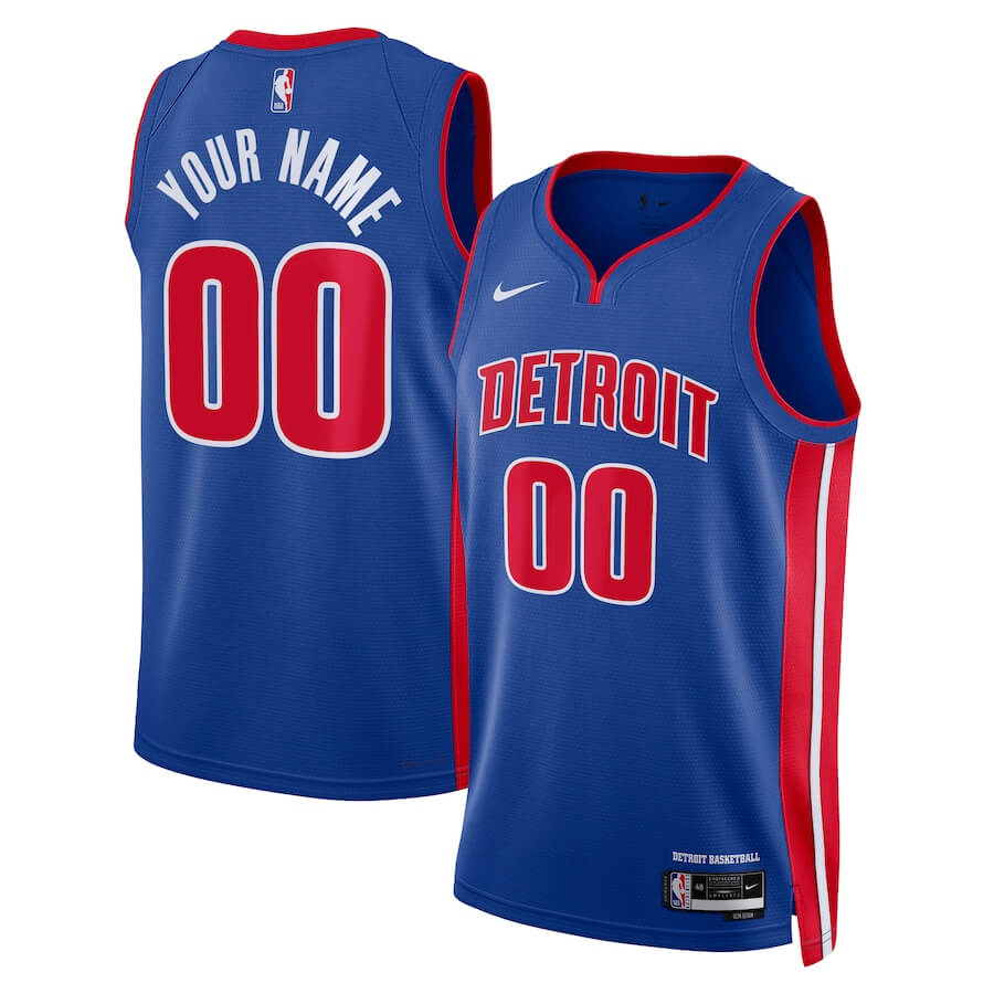 Detroit Pistons Unisex 202223 Swingman Custom Jersey Blue - Icon Edition