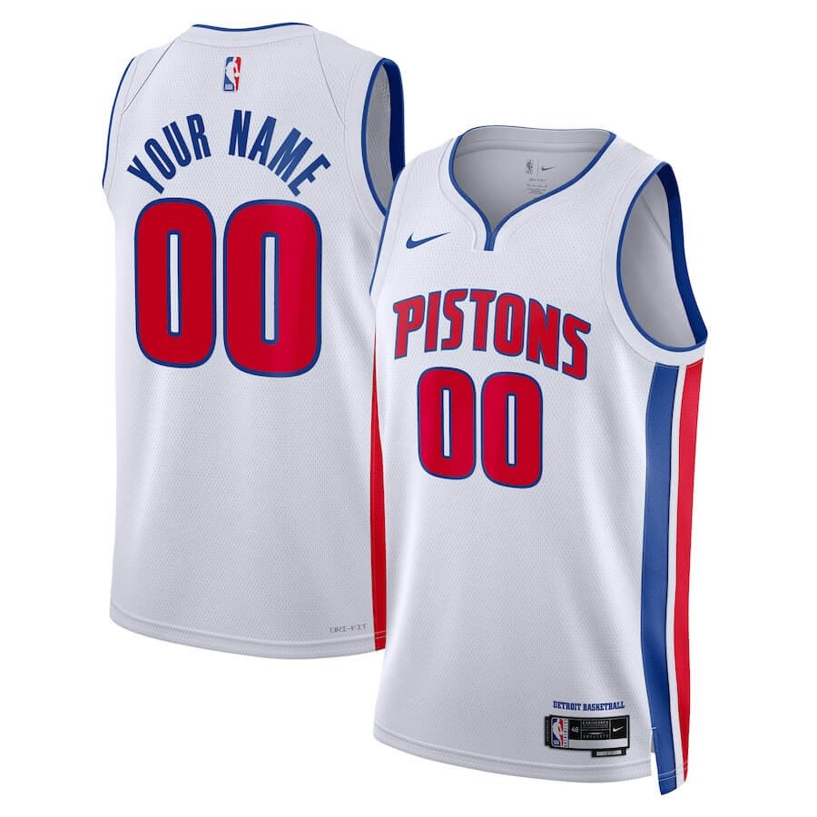 Detroit Pistons Unisex 202223 Swingman Custom Jersey White - Association Edition