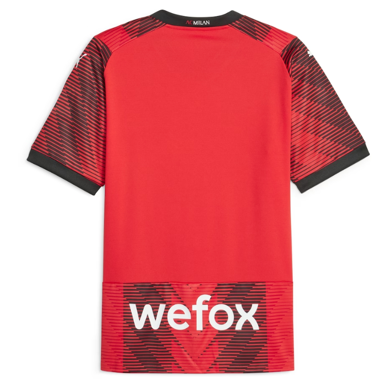 AC Milan Team Home Shirt 2023-24 Custom Jersey - Red - Jersey Teams