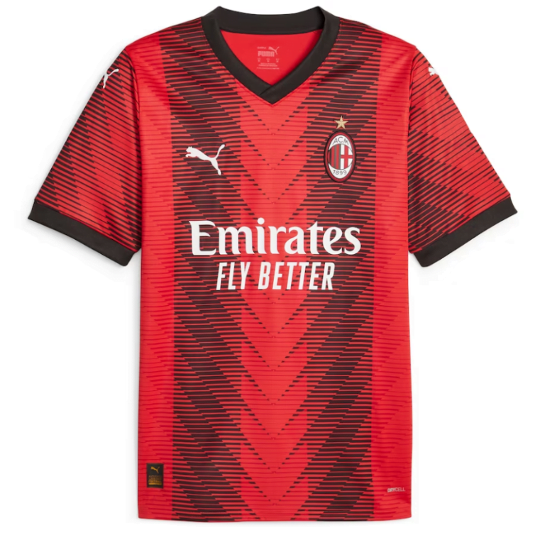 AC Milan Team Home Shirt 2023-24 Custom Jersey - Red - Jersey Teams