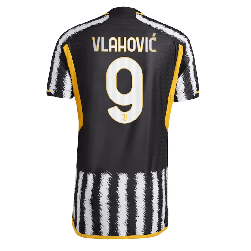 Dušan Vlahović Juventus Adidas Shirt 2023/24 Home Player Jersey - Black